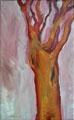 Baum 13, Portrait eies Baumstammes, mit Ölfarben gemalt